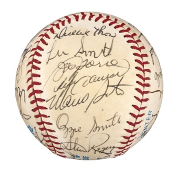 1983 National League All Star Team Signed Baseball with 30 Signatures including Ozzie, Bench and Carter 